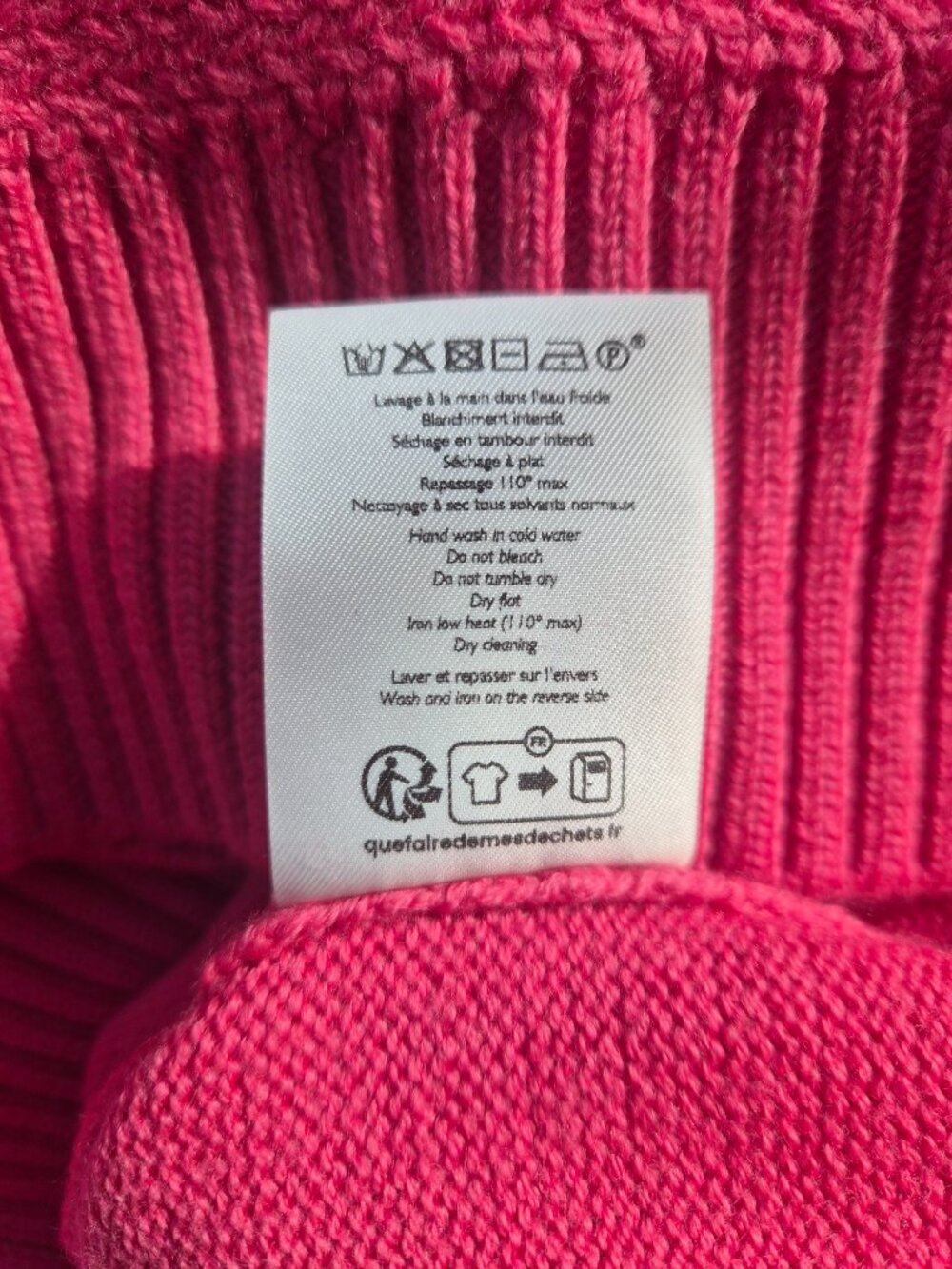 [Sezane] Bastien Jumper in Candy Pink, Size M, 100% Merino Wool, Italy - Picture 11 of 11